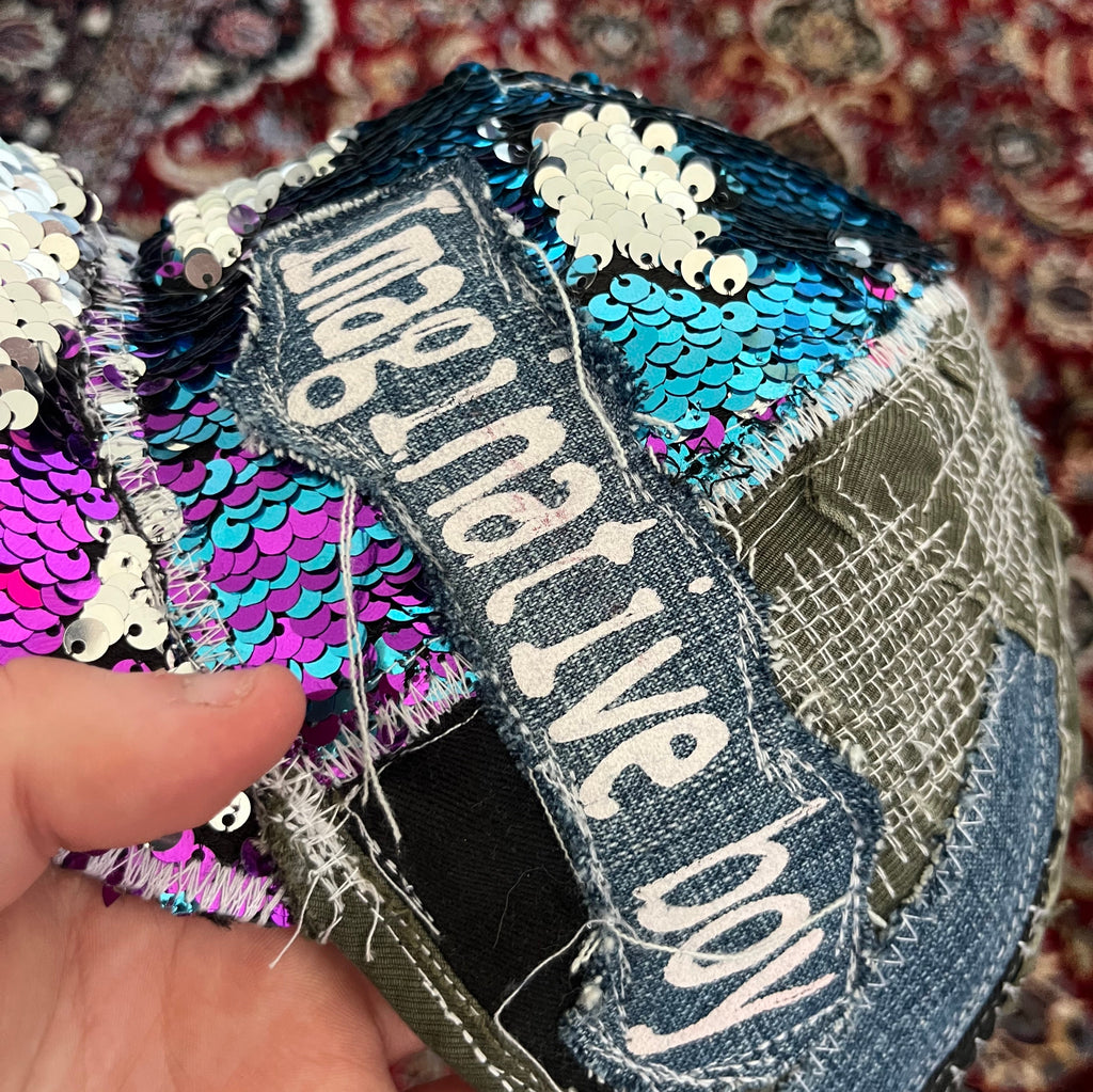 Sequin cap #1