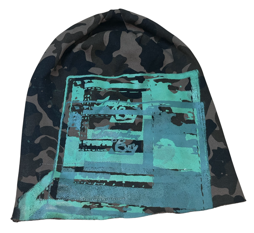 Camo laptop beanie