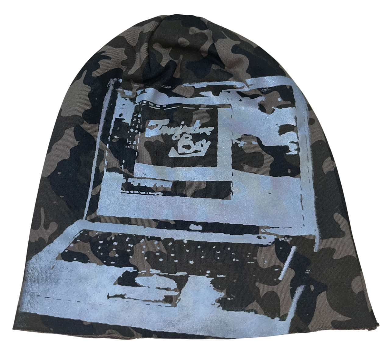 Camo laptop beanie