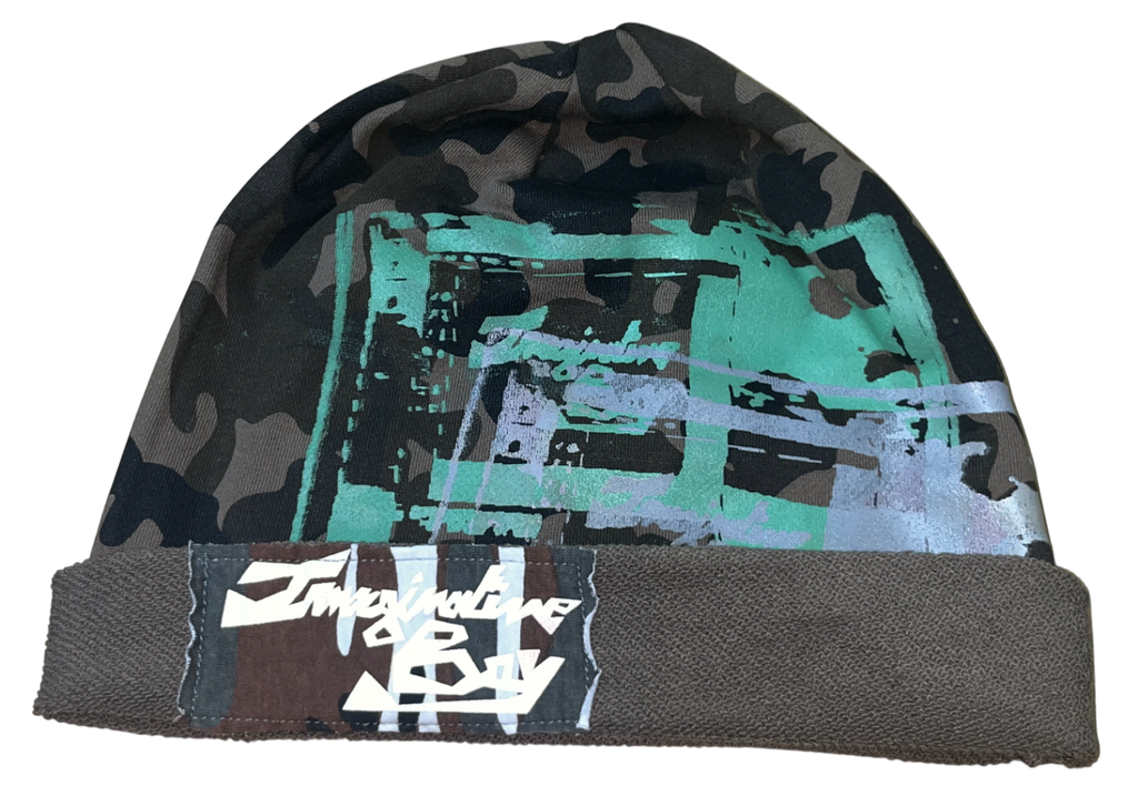Camo laptop beanie