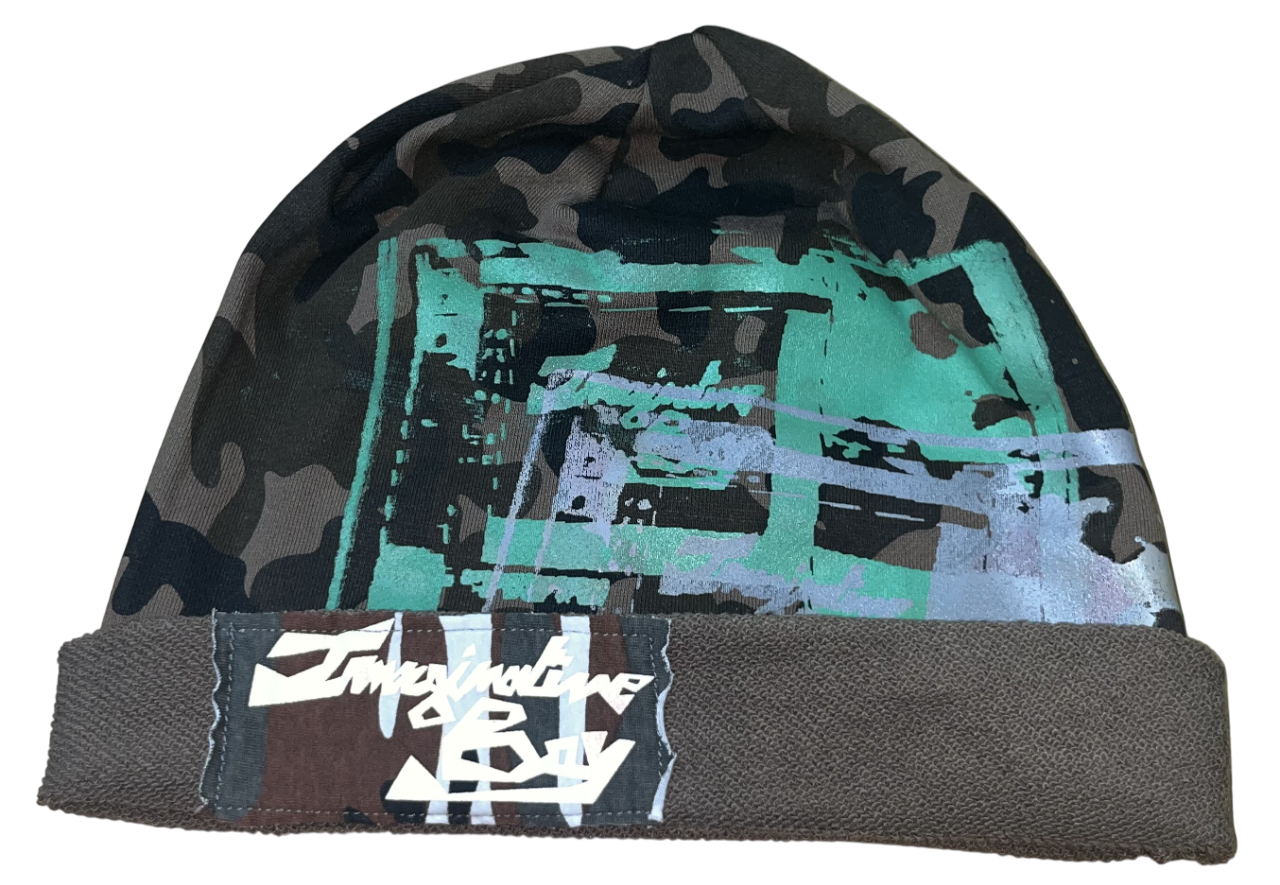 Camo laptop beanie