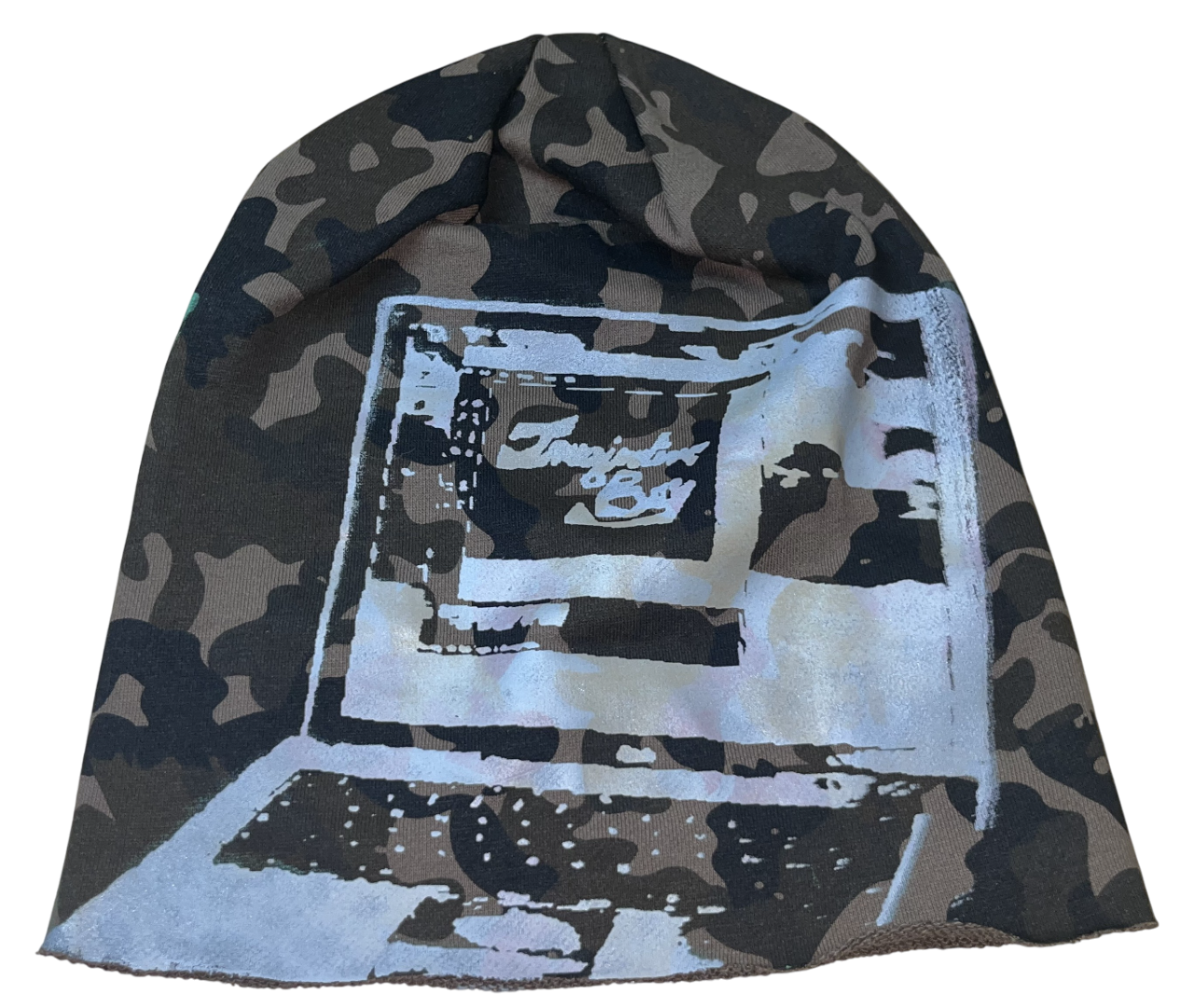 Camo laptop beanie