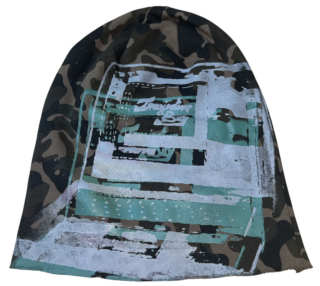 Camo laptop beanie