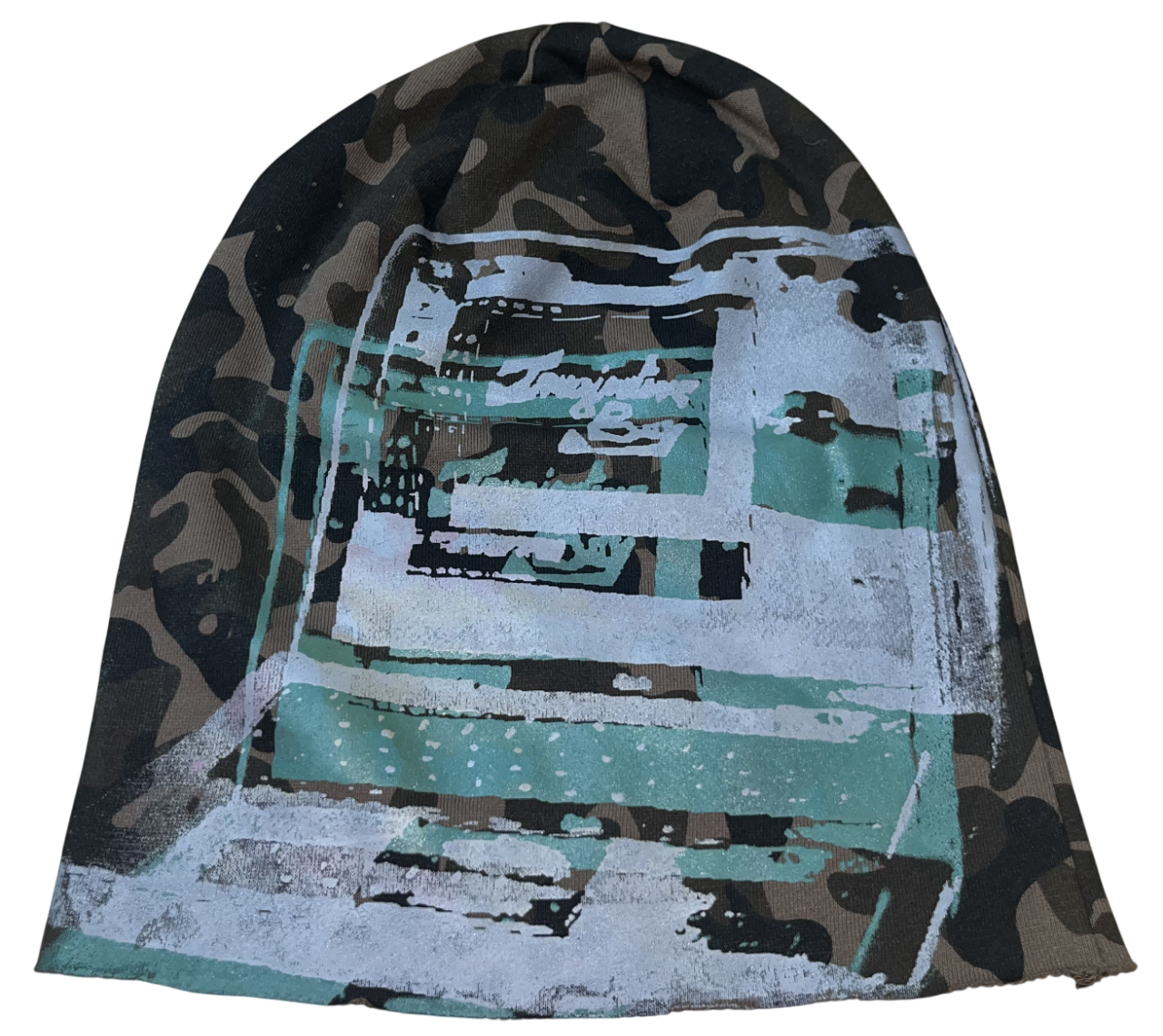 Camo laptop beanie